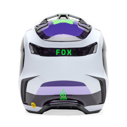 קסדת פוקס קרבון שחור / סגול - FOX V3 RS GRID V25