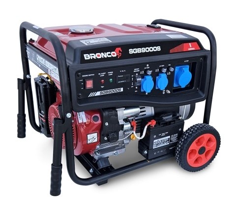גנרטור בנזין 8500W עם מייצב מתח AVR וסטרטר BRONCO SGB9000S