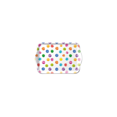 מגש מלמין מיני - Polka dots white