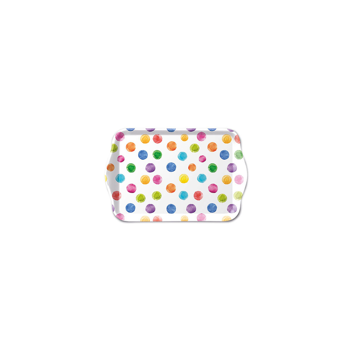 מגש מלמין מיני - Polka dots white