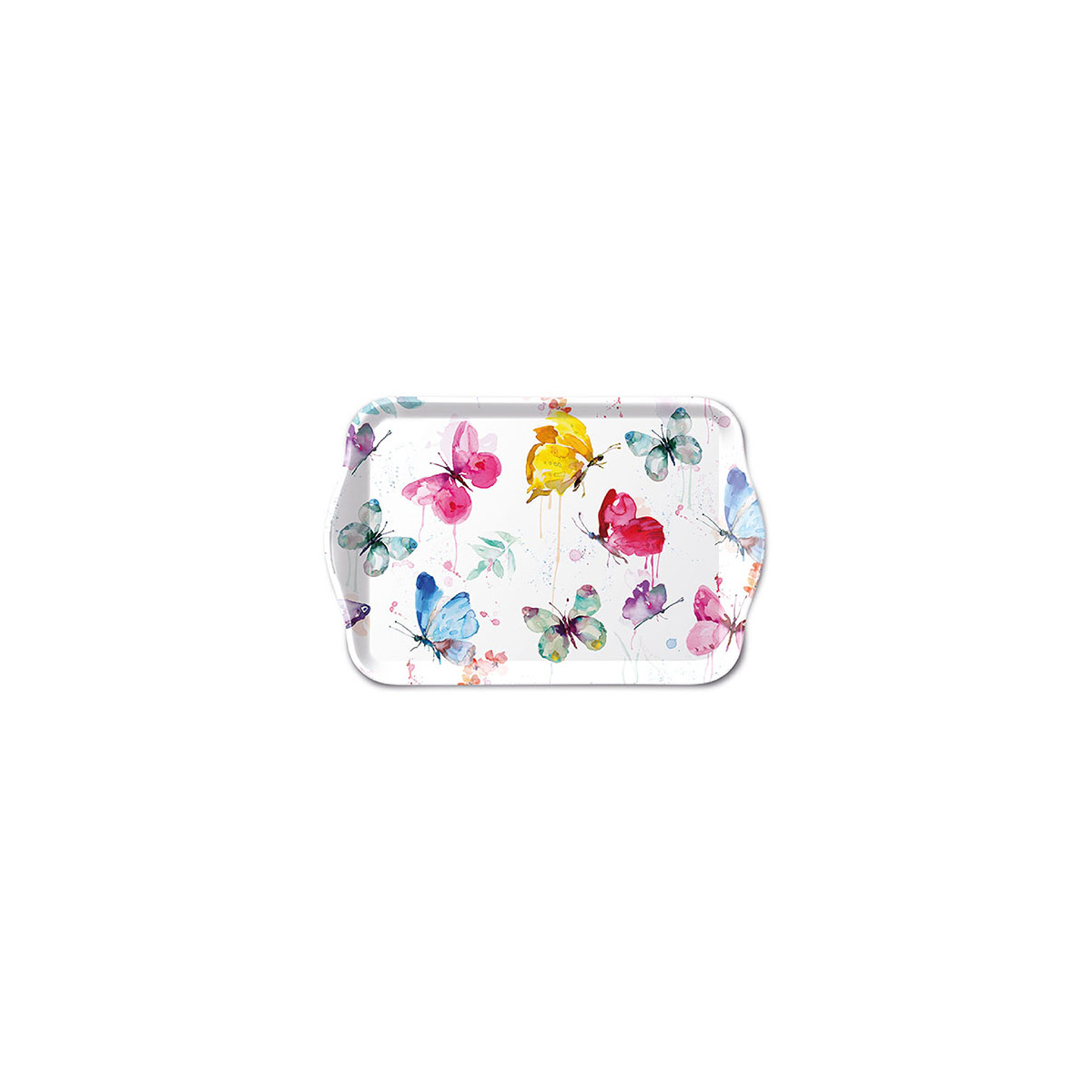 מגש מלמין מיני - Butterfly collection white