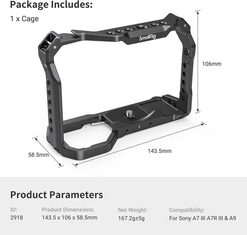 כלוב למצלמה SMALLRIG Cage for Sony A7 III / A7R III / A9