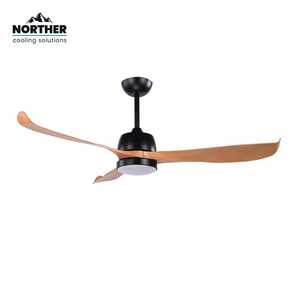 מאוורר תקרה ATLANTA"56 +שלט +לד NORTHER 24W שחור+עץ
