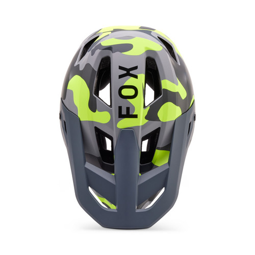 קסדת אופניים מלאה לילדים פוקס צהוב / שחור - FOX RAMPAGE YTH CAMO V25