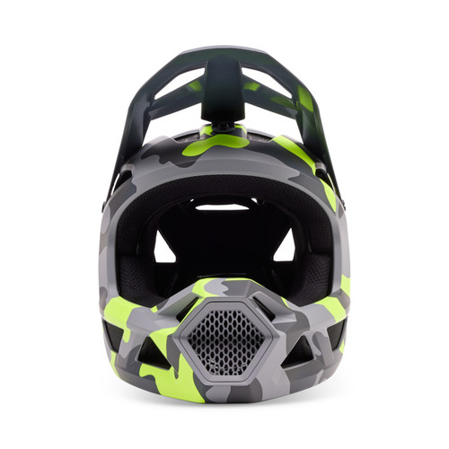 קסדת אופניים מלאה לילדים פוקס צהוב / שחור - FOX RAMPAGE YTH CAMO V25