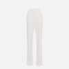 Crêpe trousers with satin details  Ivory