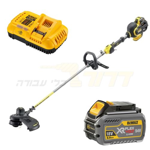 גוזם שוליים נטען עוצמתי 54V דגם DCM571N + סוללה 6A + מטען מהיר