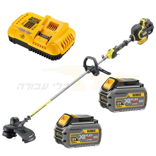 גוזם שוליים נטען עוצמתי 54V דגם DCM571N + זוג סוללות 6A + מטען מהיר