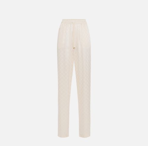 Satin jogger trousers with jacquard diamond Butter