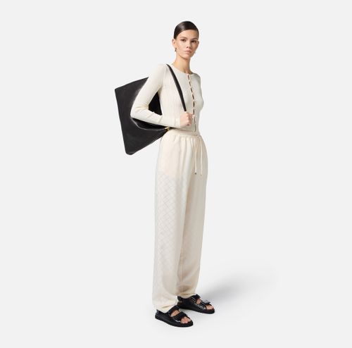 Satin jogger trousers with jacquard diamond Butter