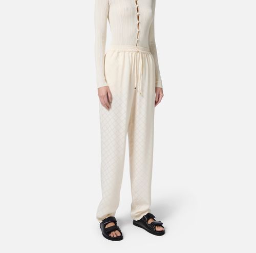 Satin jogger trousers with jacquard diamond Butter