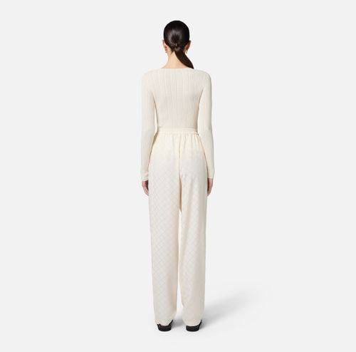 Satin jogger trousers with jacquard diamond Butter