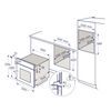 תנור בנוי פירוליטי 71 ליטר Electrolux EOP6526V SurroundCook זכוכית לבנה אלקטרולוקס