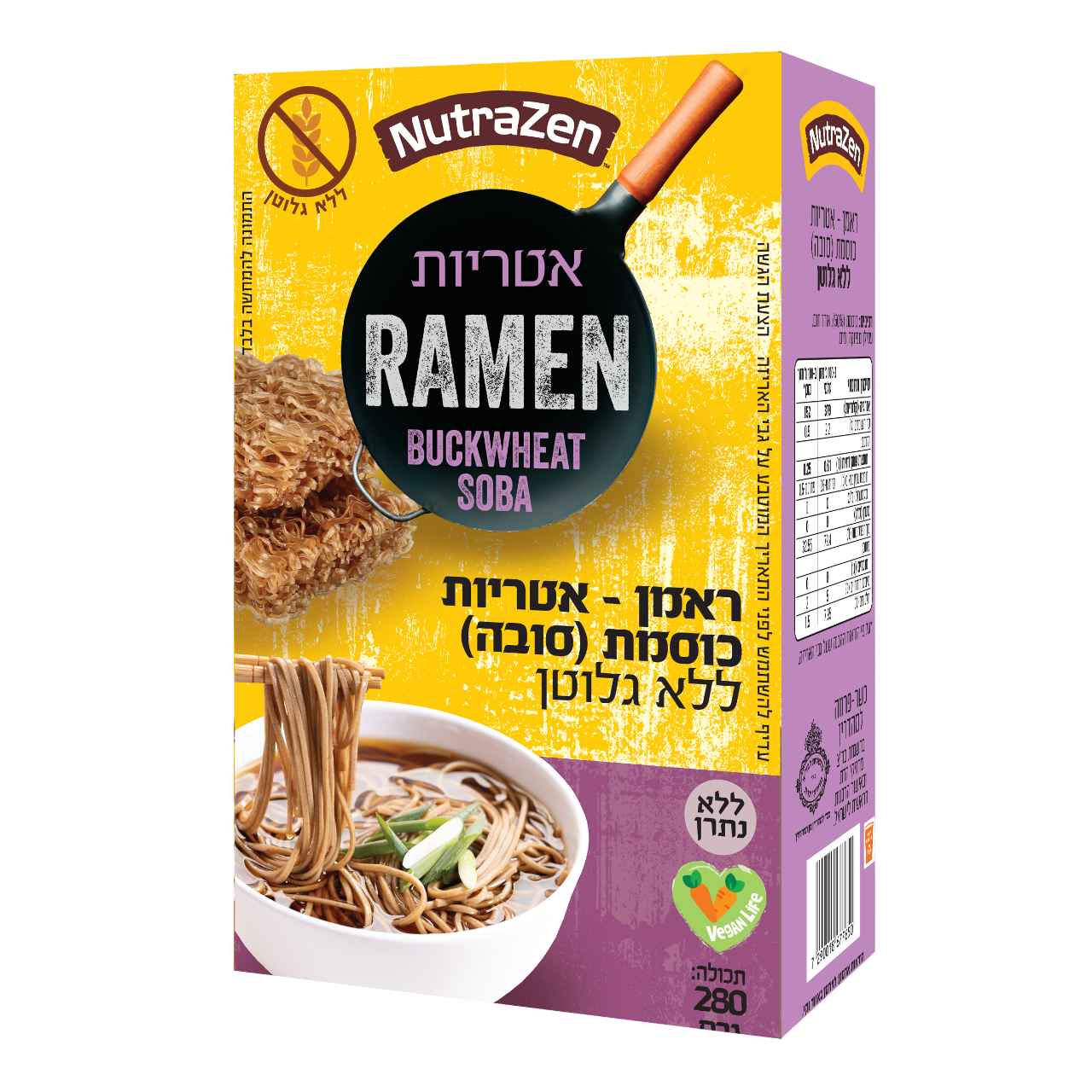 "NutraZen" ראמן - אטריות כוסמת (סובה) 280 גרם ללא גלוטן כשר 