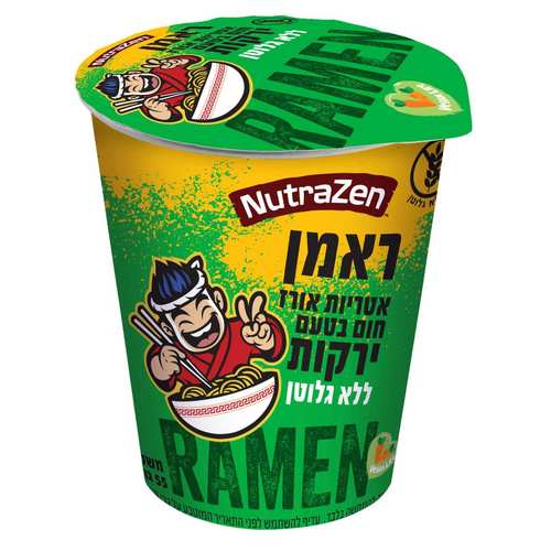 ראמן אטריות אורז חום בטעם ירקות 55 גרם ללא גלוטן (כשר)