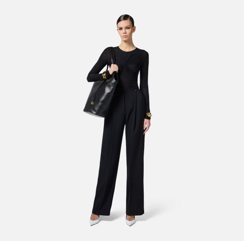 Lightweight cool wool trousers with darts