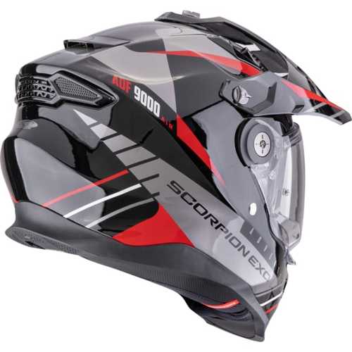קסדה דו שימושית שחור / כסוף / אדום - SCORPION EXO ADF9000 AIR DESERT