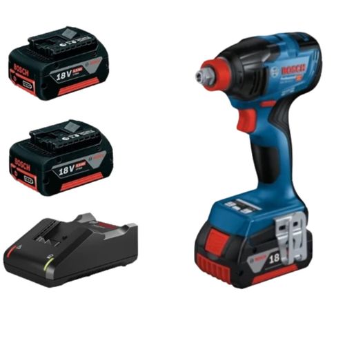 מברגת אימפקט BOSCH GDX 18V-210C + שתי סוללות 5Ah + מטען + מזוודה