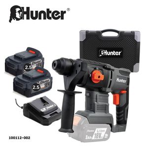 פטישון נטען 18 מ"מ + 2 סוללות Hunter 100112-002 18V 2.5Ah