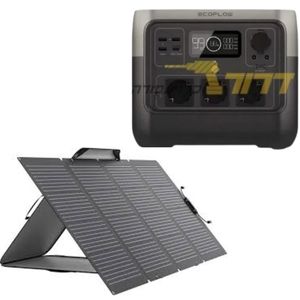 תחנת כח ניידת 2 ECOFLOW RIVER PRO + פאנל סולארי מתקפל 110W