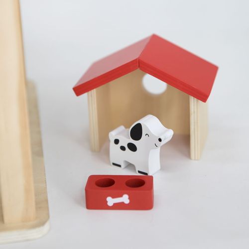 בית בובות פתוח 3 קומות עם יתר מ 20 אביזרי ריהוט ו 4 בובות 