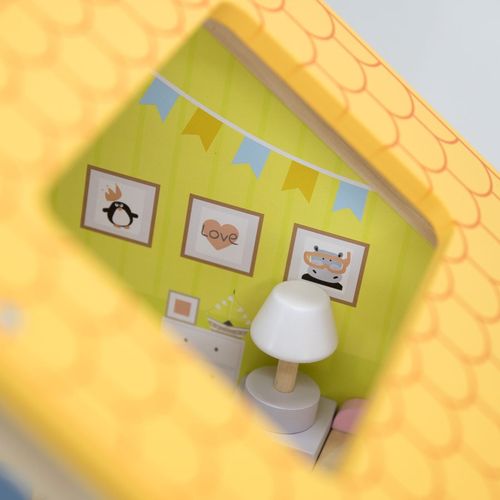 בית בובות פתוח 3 קומות עם יתר מ 20 אביזרי ריהוט ו 4 בובות 