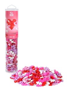 משחק הרכבה 240 חלקים קטנים במארז צינור רב פעמי - לבבות 