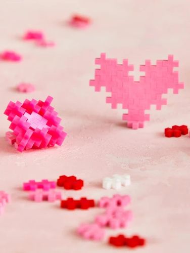 משחק הרכבה 240 חלקים קטנים במארז צינור רב פעמי - לבבות 