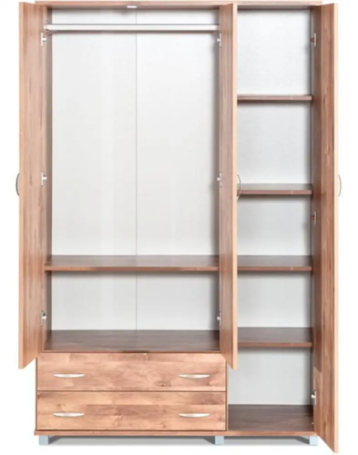 ארון 3 דלתות 2 מגירות - דגם 607 - צבע שיטה