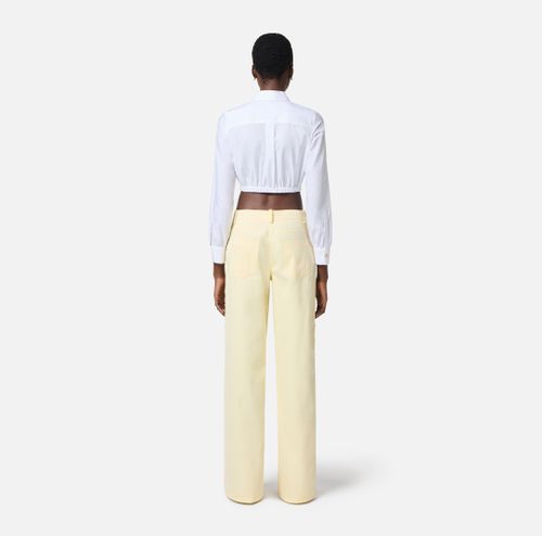 Cotton palazzo trousers with embroideries