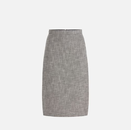 Skirt in diamond tweed fabric with panels