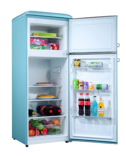 מקרר מקפיא עליון רטרו תכלת פסטל GALANZ דגםRDF 260 