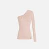 One-shoulder top in lightweight jersey fabric Nude