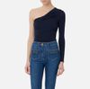 One-shoulder top in lightweight jersey fabric Ultramarine