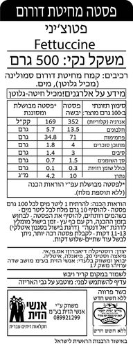 פסטה פטוצ'יני 500 גרם RUSTICHELLA