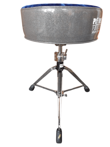 כסא תופים בעבודת יד בצבע כחול כהה עם ריפוד קטיפה מבית PORK PIE PERCUSSION