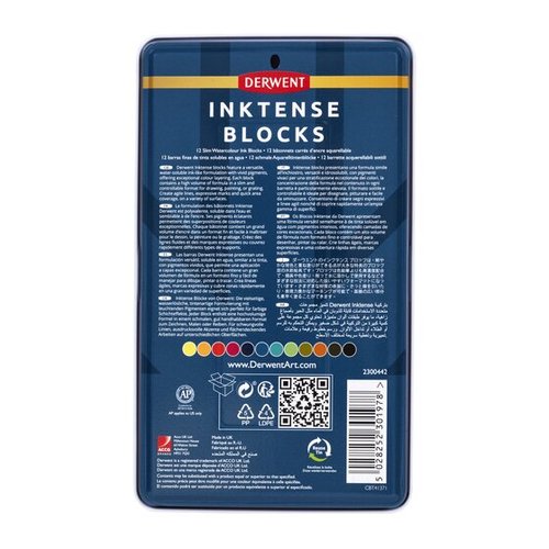 סט 12 גירי דיו  DERWENT INKTENSE BLOCK 