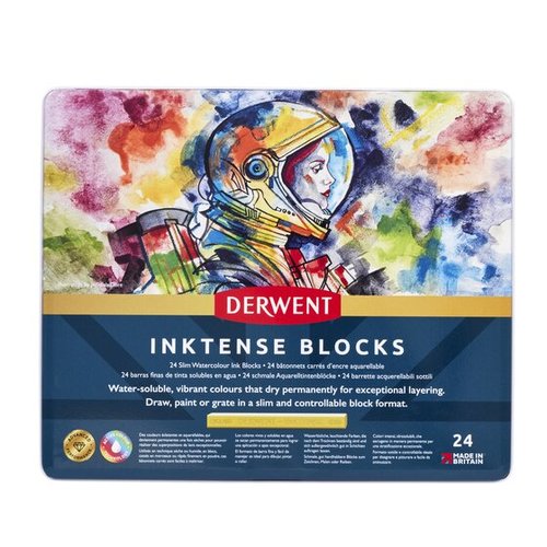 סט 24 גירי דיו  DERWENT INKTENSE BLOCK 