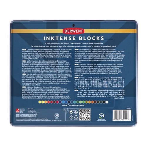 סט 24 גירי דיו  DERWENT INKTENSE BLOCK 