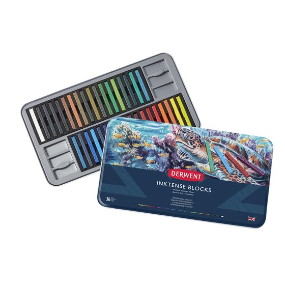 סט 36 גירי דיו  DERWENT INKTENSE BLOCK 