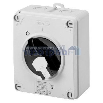 מפסק פקט בקרה סיבובי 25A*4 פיקוד שחור Gewiss IP66