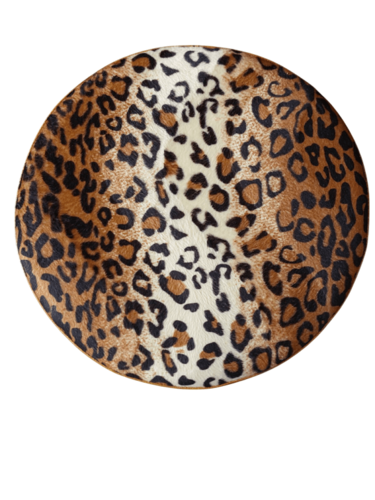 כסא תופים בעבודת יד דגם נמר עם ריפוד קטיפה מבית PORK PIE PERCUSSION