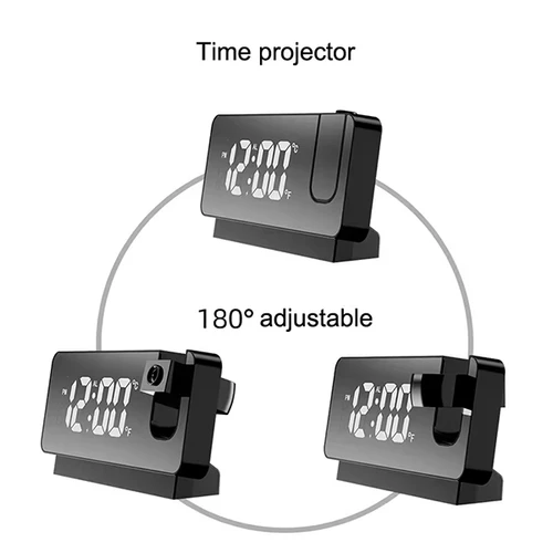 שעון מעורר מקרין שעה על הקיר Digital Projection Alarm Clock