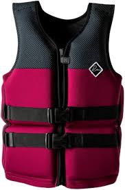 אפודת הצלה לנערות במשקל 40-55 ק"ג בורדו  / שחור - RONIX ATLANTIS