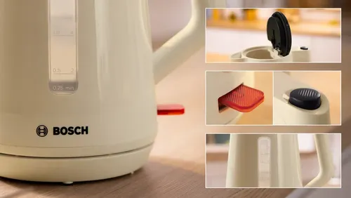 קומקום חשמלי 1.7 ליטר Bosch בוש MyMoment TWK1M127 קרם