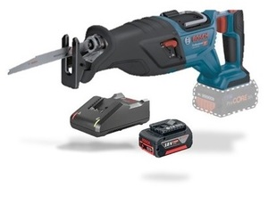 מסור חרב נטען 18V כולל סוללה 5AH דגם Bosch GSA 185-LI