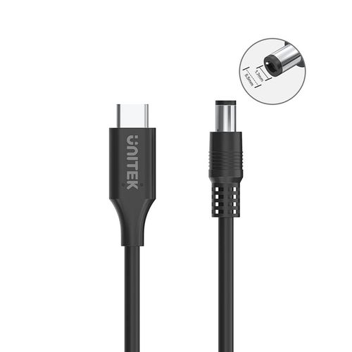 כבל טעינה 65W USB C ל-DC DC שקע 5.5 x 1.7 מ
