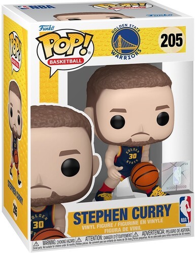 בובת פופ כדורסל NBA: גולדן סטייט וואריורס - סטף קרי - Funko POP! Basketball: Golden State Warriors - Steph Curry #205