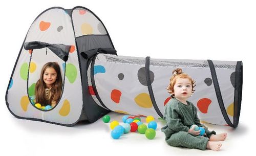 אוהל כדורים מתקפל ומנהרה + 100 כדורים