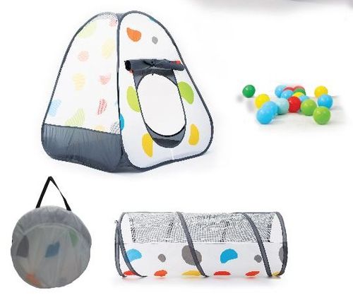 אוהל כדורים מתקפל ומנהרה + 100 כדורים